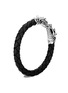 Detail View - Click To Enlarge - JOHN HARDY - 'Legends Naga' sterling silver braided leather bracelet