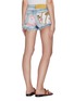 Back View - Click To Enlarge - LOEWE - 'Paula's Ibiza' asymmetric graphic print patch denim shorts