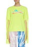 Main View - Click To Enlarge - LOEWE - 'Paula's Ibiza' logo print fringed sleeve T-shirt