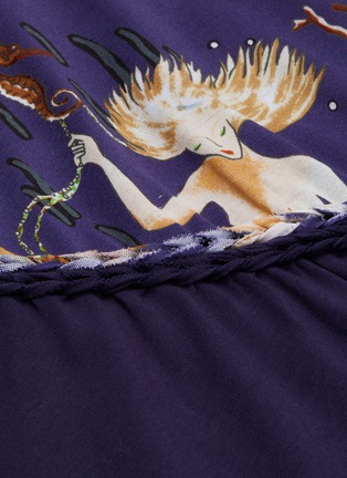 Detail View - Click To Enlarge - LOEWE - 'Paula's Ibiza' asymmetric shoulder panel mermaid print dress