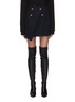 Main View - Click To Enlarge - BALMAIN - Asymmetric tweed wrap mini skirt