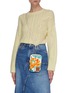 Front View - Click To Enlarge - LOEWE - Paula' waterlily print canvas pouch