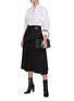 Figure View - Click To Enlarge - PROENZA SCHOULER - Leather foldover panel pleat skirt