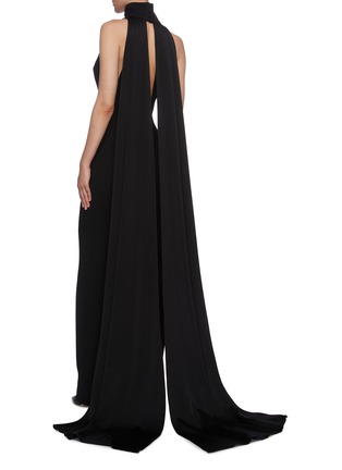 Back View - Click To Enlarge - ALEX PERRY - 'Langley' satin crepe halter gown