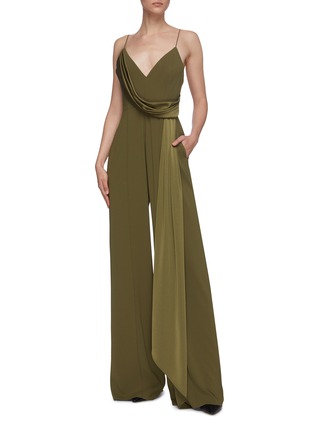 Figure View - Click To Enlarge - ALEX PERRY - 'Harlow' draped satin crepe jumpsuit
