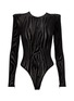 Main View - Click To Enlarge - ALEX PERRY - 'Howell' zebra print jersey bodysuit