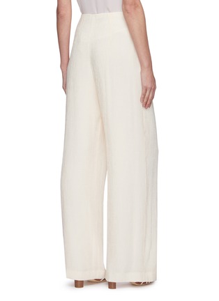 Back View - Click To Enlarge - ROLAND MOURET - Nitra rippled high waist wide leg pants