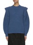 Main View - Click To Enlarge - ISABEL MARANT - 'Bolton' ruffle panel structured shoulder cashmere blend sweater