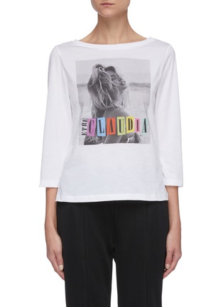 Main View - Click To Enlarge - ÊTRE CÉCILE - Claudia Schiffer graphic print long sleeve T-shirt