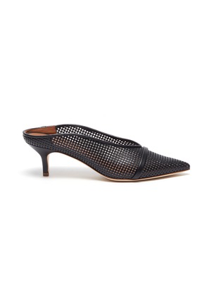 Main View - Click To Enlarge - MALONE SOULIERS - Constance 45 perforated Nappa leather mules