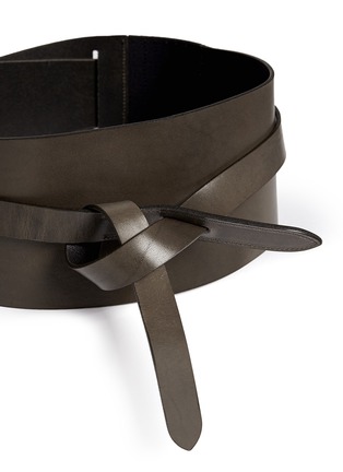 Detail View - Click To Enlarge - ISABEL MARANT - 'Dudley' leather loop obi belt