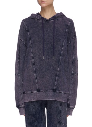Main View - Click To Enlarge - NINETY PERCENT - Stonewash panelled hoodie