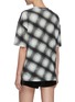 Back View - Click To Enlarge - NINETY PERCENT - Oversized brushed check print T-shirt