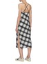 Back View - Click To Enlarge - NINETY PERCENT - Brushed check print slip dress
