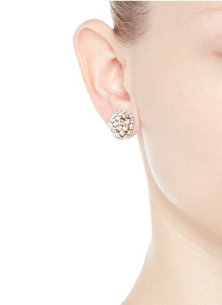 Figure View - Click To Enlarge - MIRIAM HASKELL - Disco crystal ball stud earrings