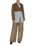 Figure View - Click To Enlarge - NINA RICCI - Lambskin leather cargo pants
