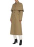Detail View - Click To Enlarge - NINA RICCI - Belted cape cotton silk gabardine trench coat