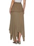 Back View - Click To Enlarge - C/MEO COLLECTIVE - 'Progressive' Button Overlay Asymmetric Pleat Midi Skirt