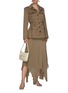 Figure View - Click To Enlarge - C/MEO COLLECTIVE - 'Progressive' Elastic Waist Pad Shoulder Button Front Jacket