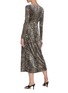 Back View - Click To Enlarge - C/MEO COLLECTIVE - Instinctive' Leopard Print Waist Tie Midi Dress