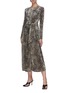 Figure View - Click To Enlarge - C/MEO COLLECTIVE - Instinctive' Leopard Print Waist Tie Midi Dress