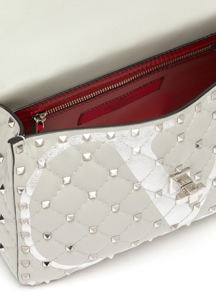 Detail View - Click To Enlarge - VALENTINO GARAVANI - Valentino Garavani Rockstud spike medium leather shoulder bag