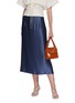 Figure View - Click To Enlarge - BY FAR - 'Sabrina' croc-embossed leather top handle bag