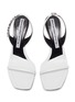 Detail View - Click To Enlarge - ALEXANDER WANG - Ivy' Rhinestone logo sling back heel sandals