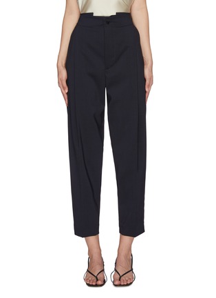 Main View - Click To Enlarge - BARENA - 'Vittoria' asymmetric waist pleated suiting pants