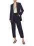 Figure View - Click To Enlarge - BARENA - 'Vittoria' asymmetric waist pleated suiting pants