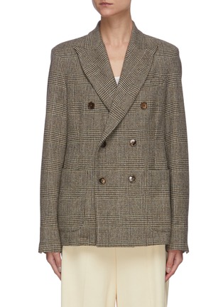 Main View - Click To Enlarge - BARENA - 'Giosefina' double breasted peak lapel blazer