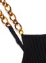Detail View - Click To Enlarge - SIMKHAI - Lydia acetate chain stripe rib knit apron dress