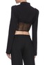 Back View - Click To Enlarge - DION LEE - Lace corset tailored crop jacket