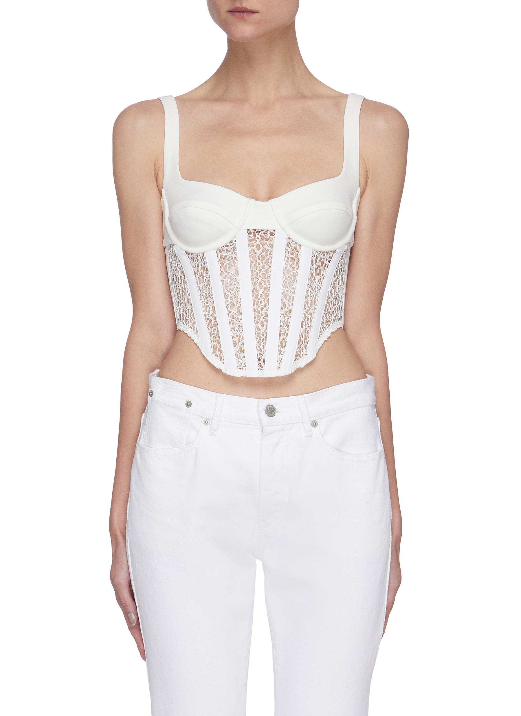 dion lee sheer bustier top