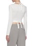 Back View - Click To Enlarge - DION LEE - Double tie shoulder cutout crop top