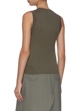 Back View - Click To Enlarge - DION LEE - Ribbed wool vest