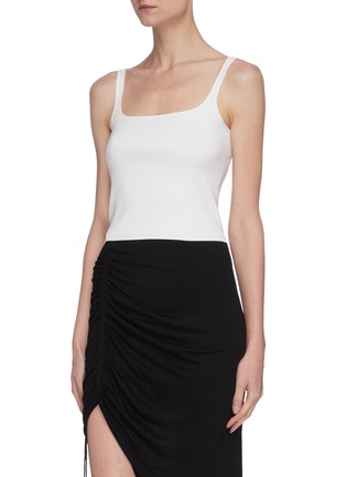Detail View - Click To Enlarge - DION LEE - Hoisery stirrup front hybrid top
