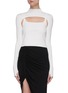 Main View - Click To Enlarge - DION LEE - Hoisery stirrup front hybrid top