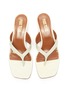 Detail View - Click To Enlarge - PARIS TEXAS - Croc embossed square toe thong sandals