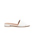 Main View - Click To Enlarge - PARIS TEXAS - Croc embossed square toe flat sandals