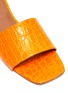 Detail View - Click To Enlarge - PARIS TEXAS - Croc embossed square toe flat sandals