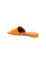  - PARIS TEXAS - Croc embossed square toe flat sandals