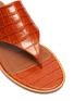 Detail View - Click To Enlarge - PARIS TEXAS - Croc embossed flat thong sandals