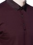 Detail View - Click To Enlarge - LANVIN - Grosgrain collar cotton polo shirt