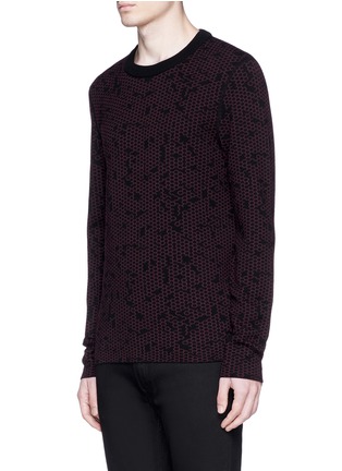 Front View - Click To Enlarge - LANVIN - Distressed honeycomb wool sweater