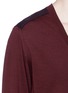 Detail View - Click To Enlarge - LANVIN - Contrast yoke and elbow patch cardigan