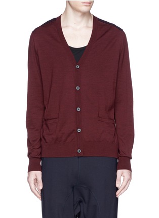 Main View - Click To Enlarge - LANVIN - Contrast yoke and elbow patch cardigan