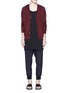 Figure View - Click To Enlarge - LANVIN - Contrast yoke and elbow patch cardigan