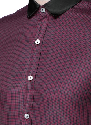 Detail View - Click To Enlarge - LANVIN - Grosgrain collar cotton poplin shirt