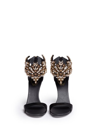 Figure View - Click To Enlarge - RENÉ CAOVILLA - Jewelled ankle cuff leather sandals